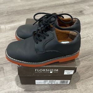 Boys Black Leather Oxford Dress Shoes